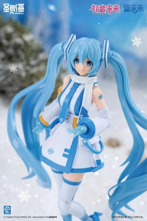 Action Figure 1/12 Snow Miku with Rabbit Yukine - Freezing Point Echo Ver. Vocaloid By Soskill