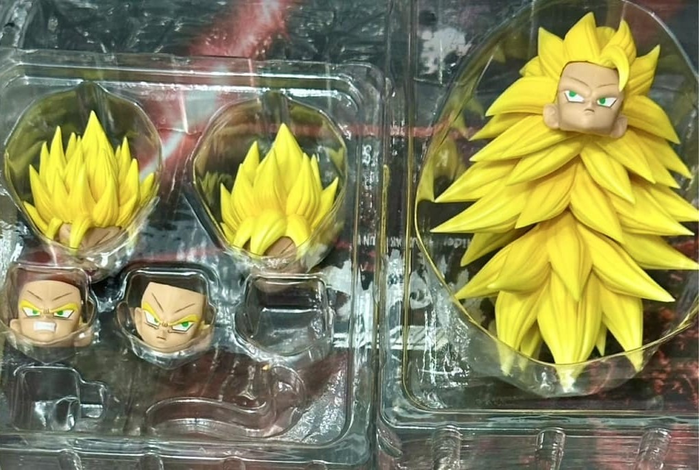 [READY STOCK LIMITED ITEM] SHF Custom chibi Songoku Daima + 3 headsclupt (ssj1,2,3) ver. (not SHF S.H.Figuarts bandai)