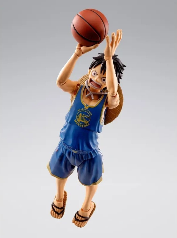SHF S.H.Figuarts MONKEY.D.LUFFY GOLDEN STATE WARRIORS ver. - ONE PIECE×NBA By Premium Bandai