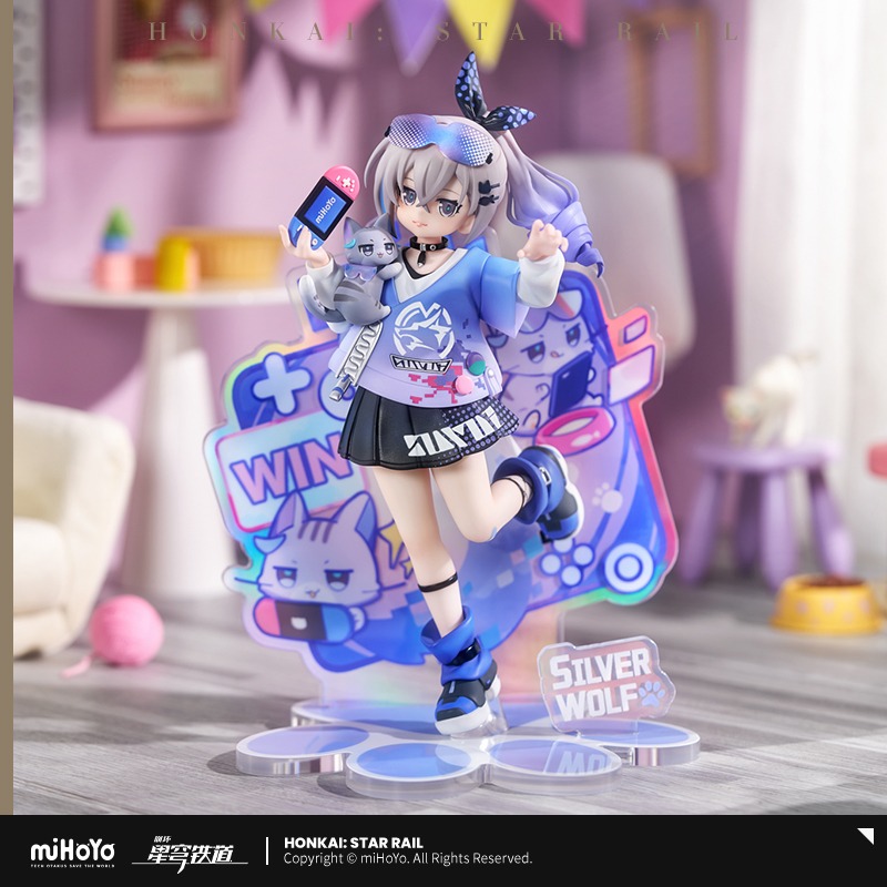 RISE UP+ Non Scaled Figure Silver Wolf - Little Cat Series Ver. Honkai: Star Rail (19cm) By RIBOSE
