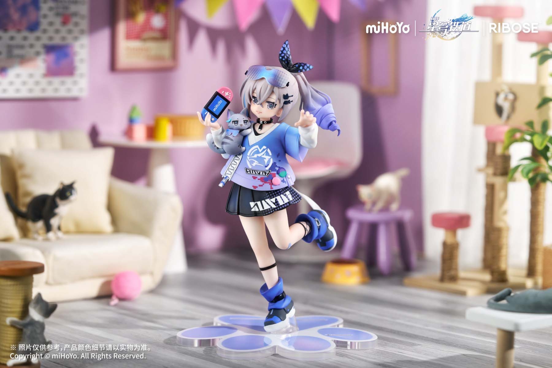 RISE UP+ Non Scaled Figure Silver Wolf - Little Cat Series Ver. Honkai: Star Rail (19cm) By RIBOSE