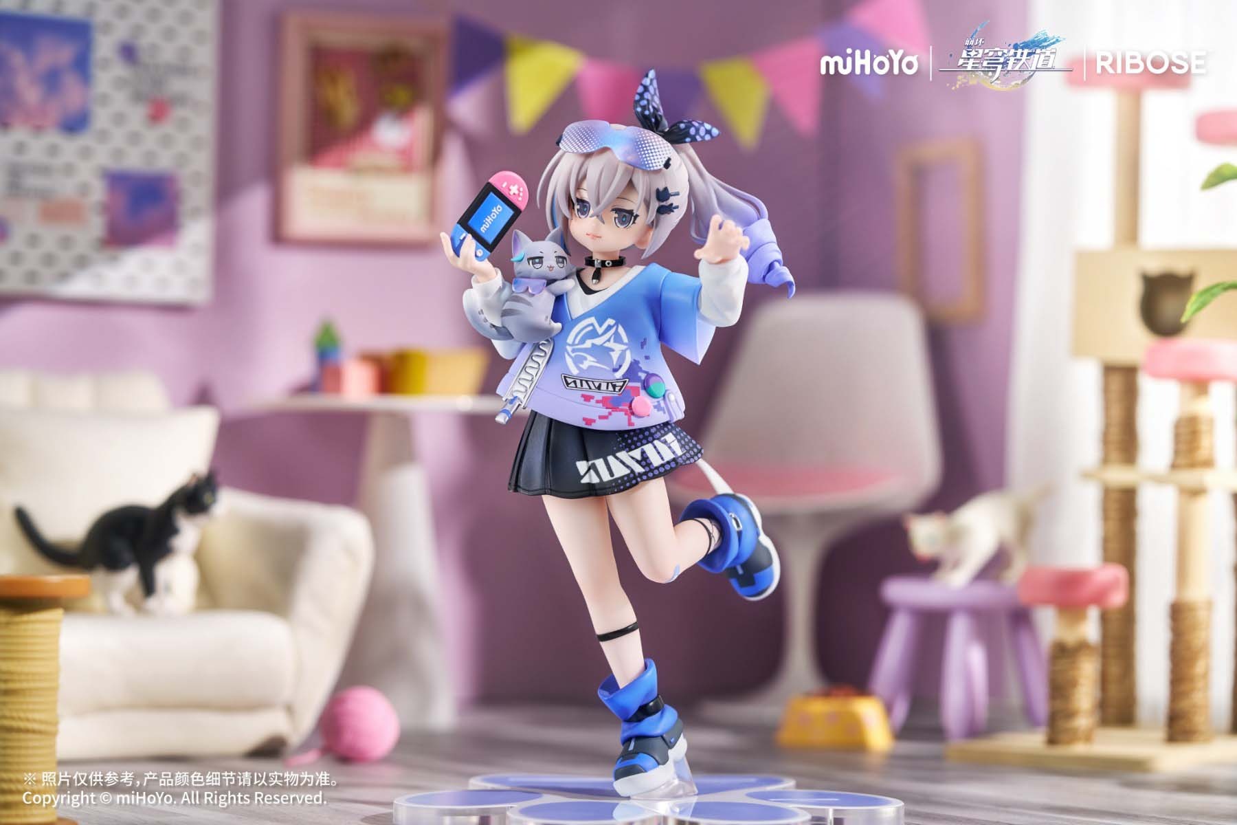 RISE UP+ Non Scaled Figure Silver Wolf - Little Cat Series Ver. Honkai: Star Rail (19cm) By RIBOSE
