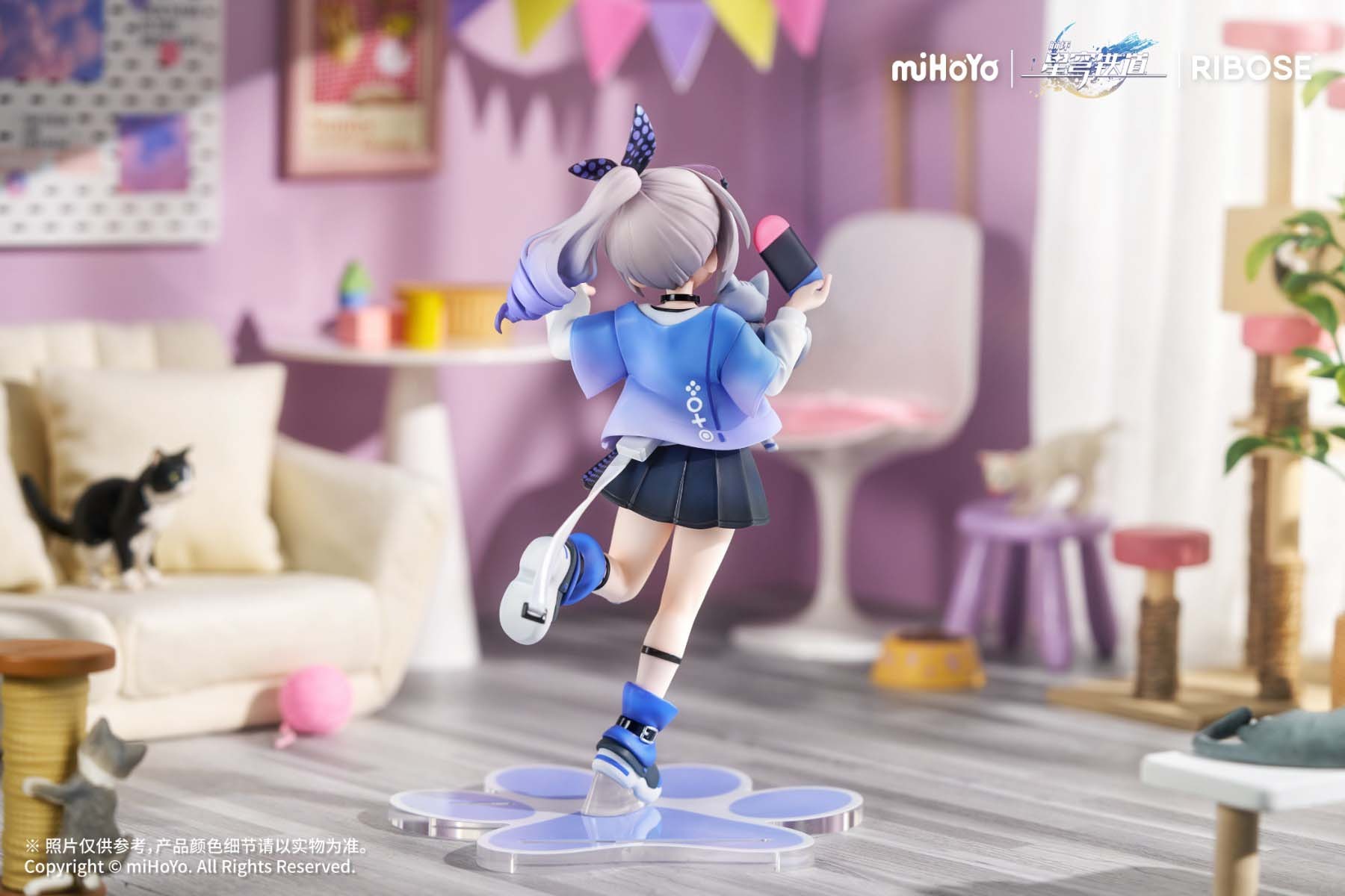 RISE UP+ Non Scaled Figure Silver Wolf - Little Cat Series Ver. Honkai: Star Rail (19cm) By RIBOSE