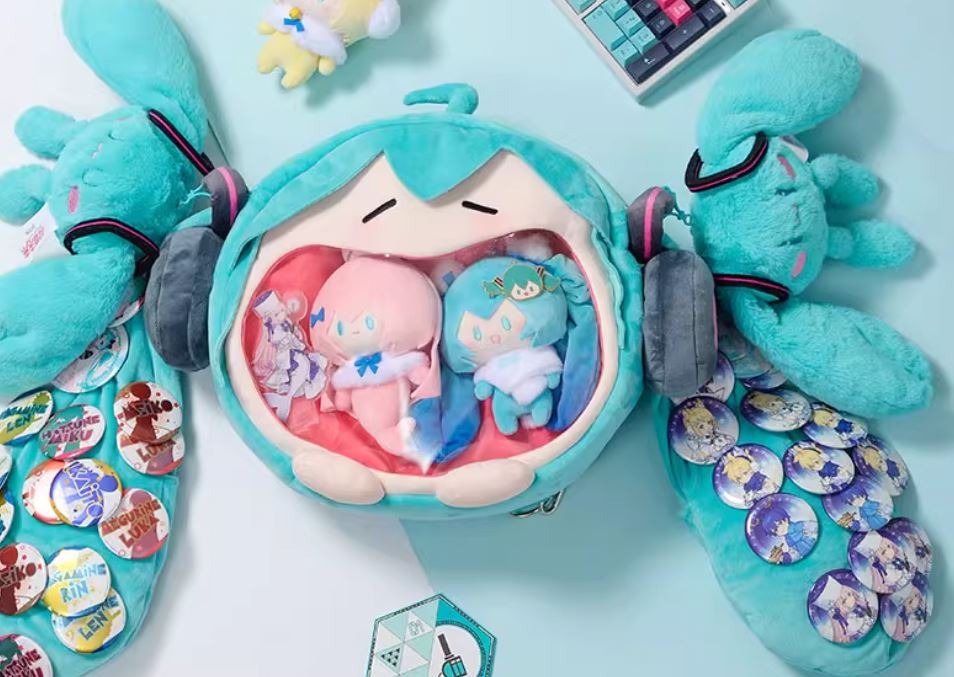 [READY STOCK ITEM] Hatsune Miku Smile Head Mascot Bag (45x40cm) - Vocaloid By Bilibili X BEMOE
