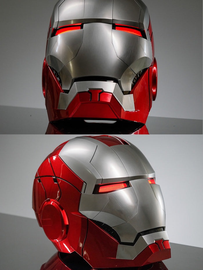 [READY STOCK LIMITED ITEM] Life Size Scaled 1/1 Iron-Man MK5 5.0 opening electric helmet By Hammer