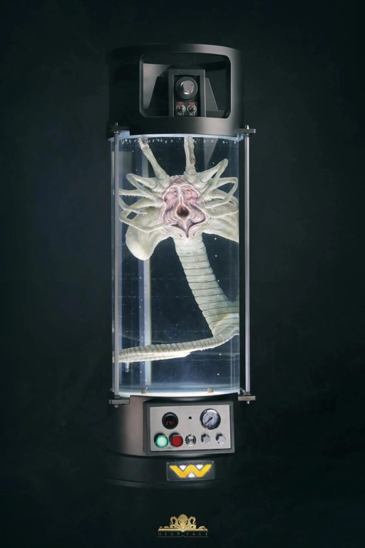 Image of [With Sound & Led] Scaled Figure 1/1 Life-Size Alien Facehugger Stasis Chamber By Deep Tale
