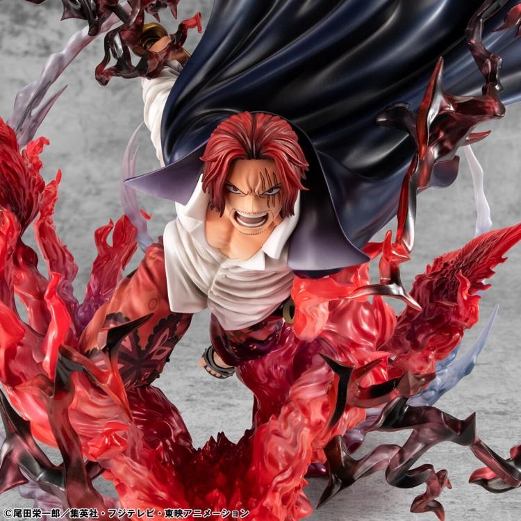 Exclusive Figure One Piece Portrait of Pirates SA-MAXIMUM Red-Haired Pirates Captain Shanks - Kamusari Version BY MEGAHOUSE