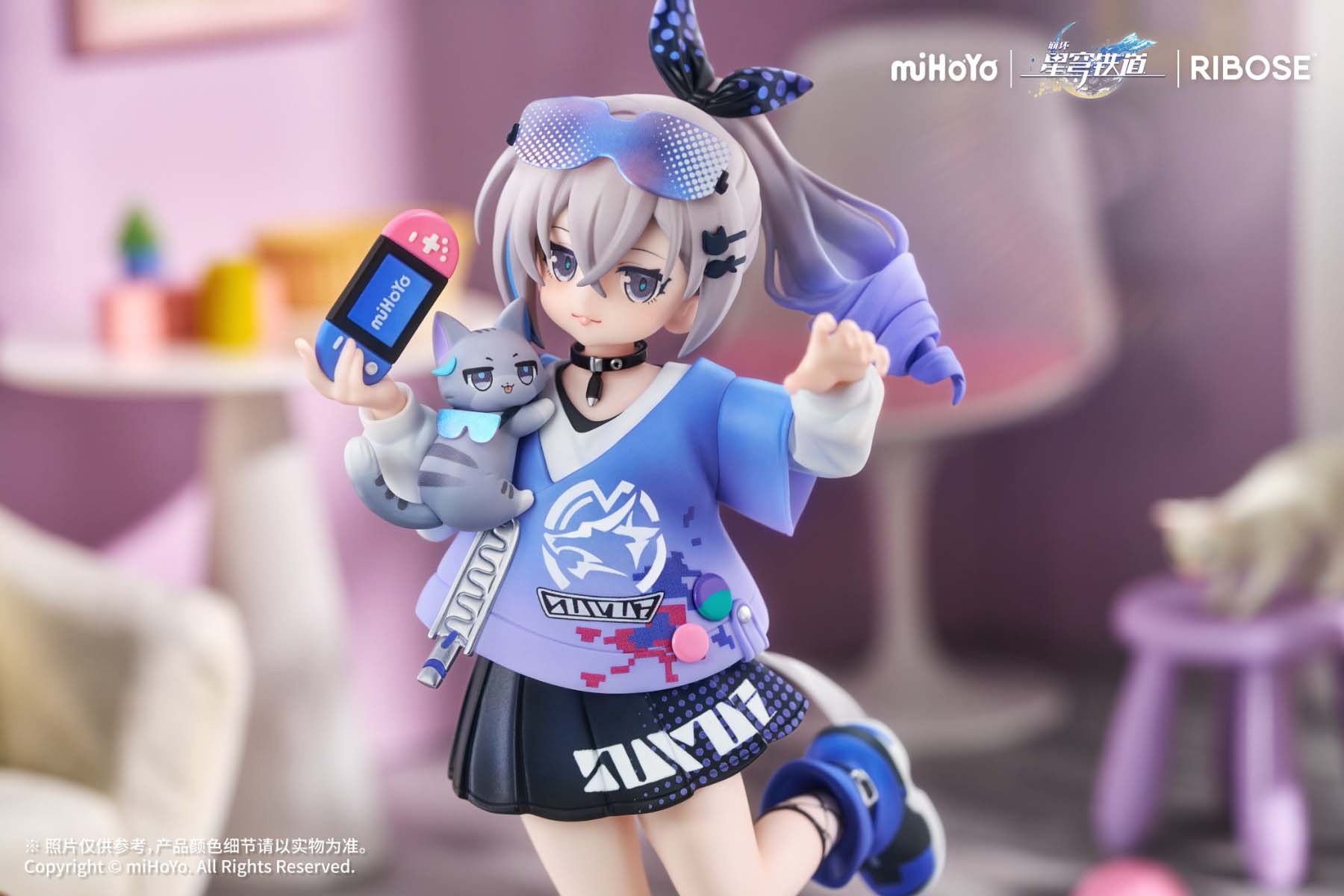 RISE UP+ Non Scaled Figure Silver Wolf - Little Cat Series Ver. Honkai: Star Rail (19cm) By RIBOSE