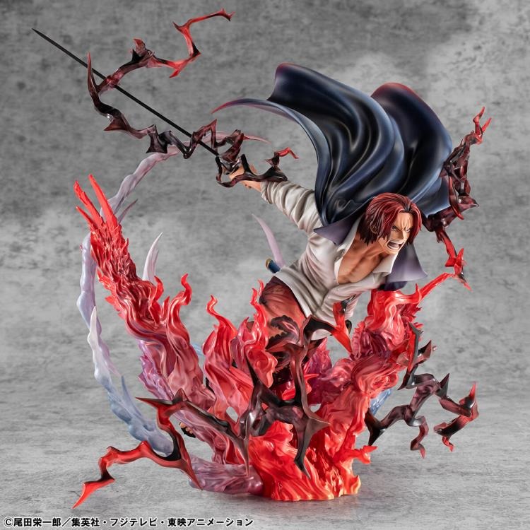 Exclusive Figure One Piece Portrait of Pirates SA-MAXIMUM Red-Haired Pirates Captain Shanks - Kamusari Version BY MEGAHOUSE