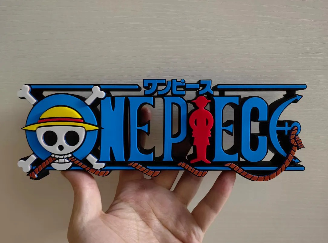 Epic 3D Premium Printed One Piece Logo Display Standee - The Ultimate Anime Shelf Sign! By Otaku Kingdom