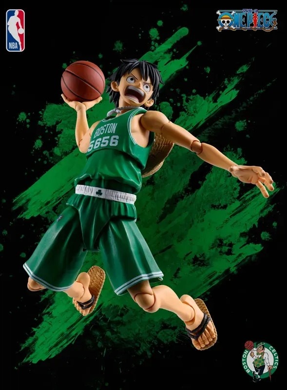 SHF S.H.Figuarts MONKEY.D.LUFFY BOSTON CELTICS ver. - ONE PIECE×NBA By Premium Bandai