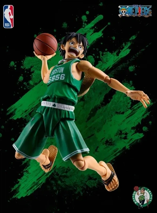 Image of SHF S.H.Figuarts MONKEY.D.LUFFY BOSTON CELTICS ver. - ONE PIECE×NBA By Premium Bandai
