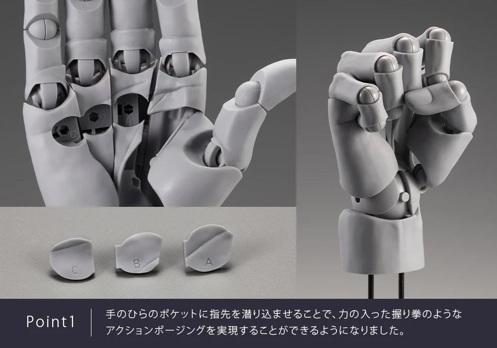 Action Figure Artist Support Item Hand Model Men's/R - White Ver. By Kotobukiya