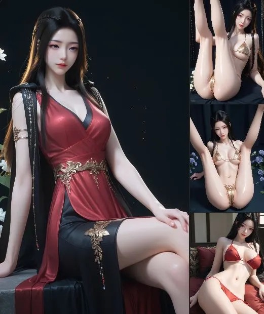 Yuan Yao (A Record of Mortal's Journey to Immortality) - 110pcs Ultra HD R18 Immortal Goddess Images Pack - Lewd Red Dress Waifu Collection
