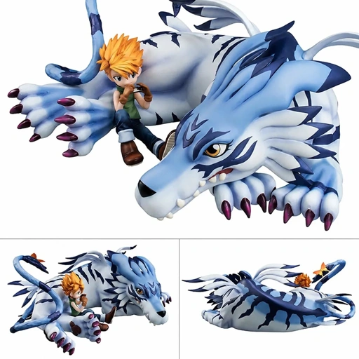 G.E.M. Series Digimon Adventure Garurumon & Yamato Ishida Complete Figure By MegaHouse
