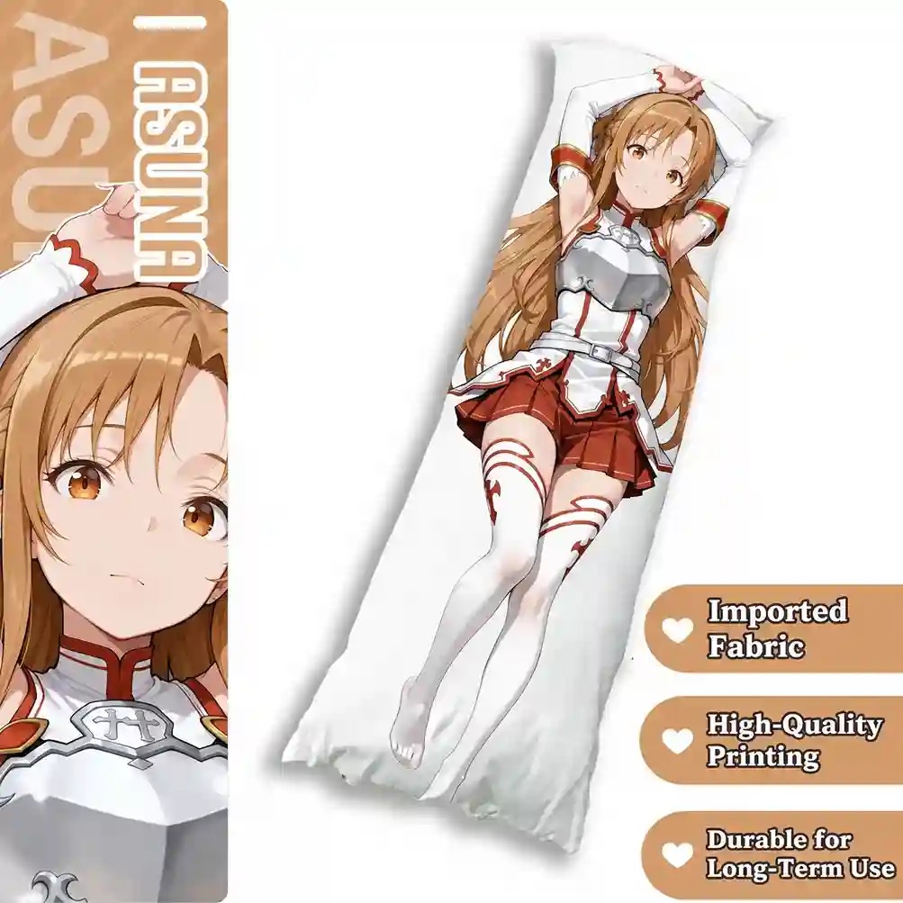 Dakimakura Anime Art Yuuki Asuna - Sword Art Online Pillow Cover Only Premium Version By Otaku Kingdom