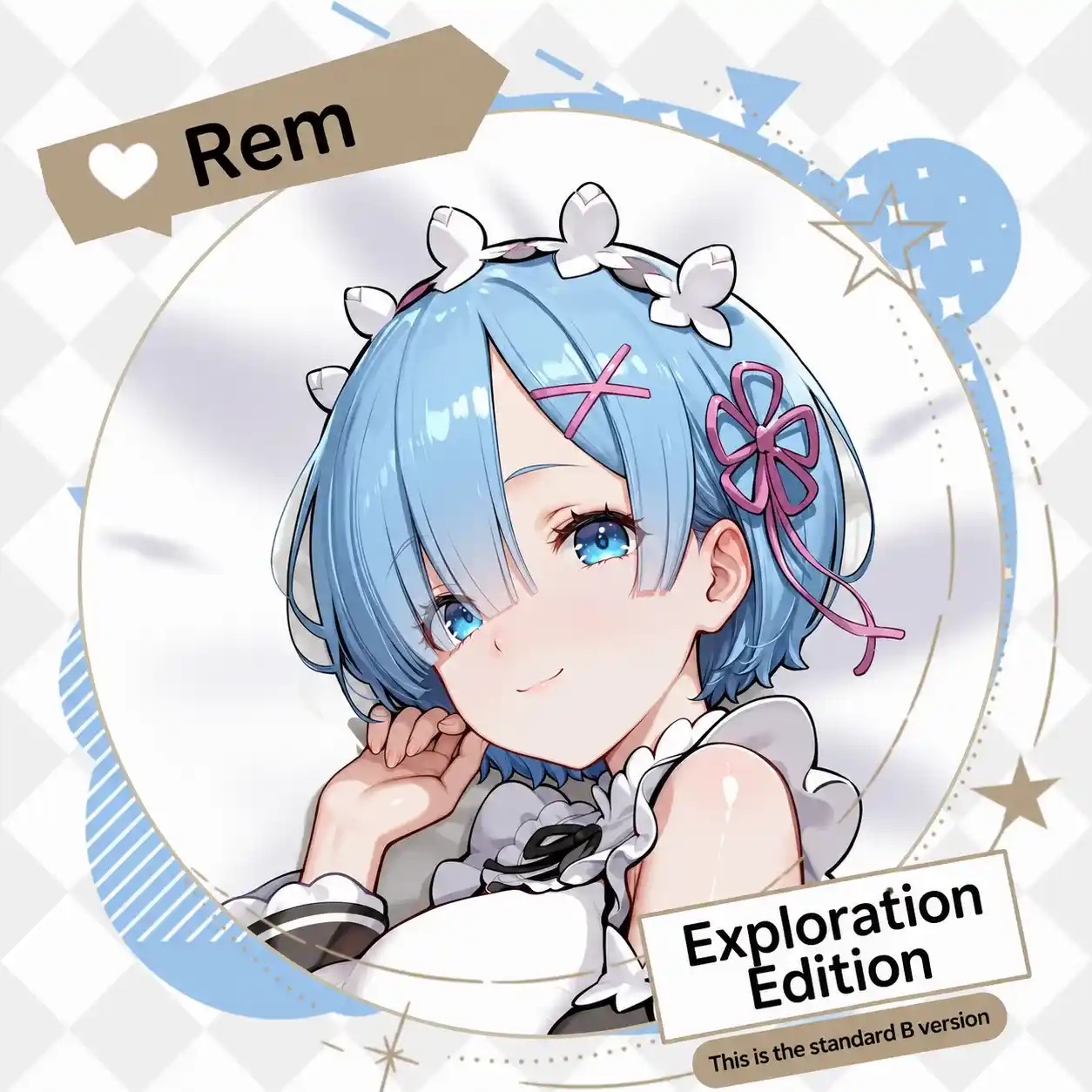 Dakimakura Anime Art Rem - Re:Zero Kara Hajimeru Isekai Seikatsu Pillow Cover Only Premium Version By Otaku Kingdom