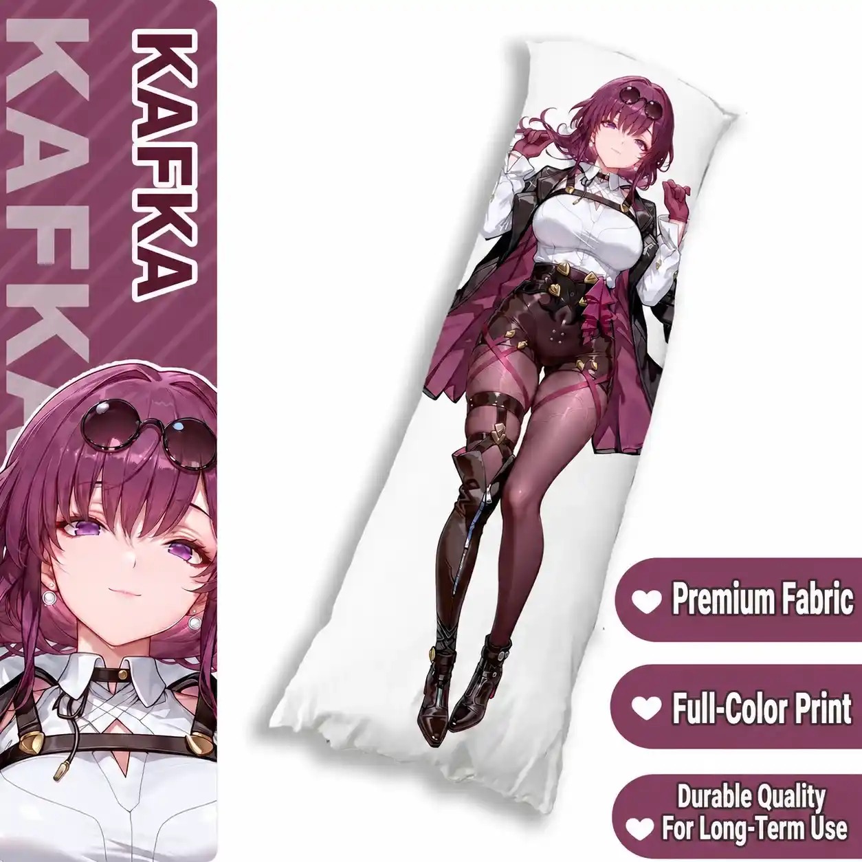 Dakimakura Anime Art Kafka - Honkai Star Rail Pillow Cover Only Premium Version By Otaku Kingdom
