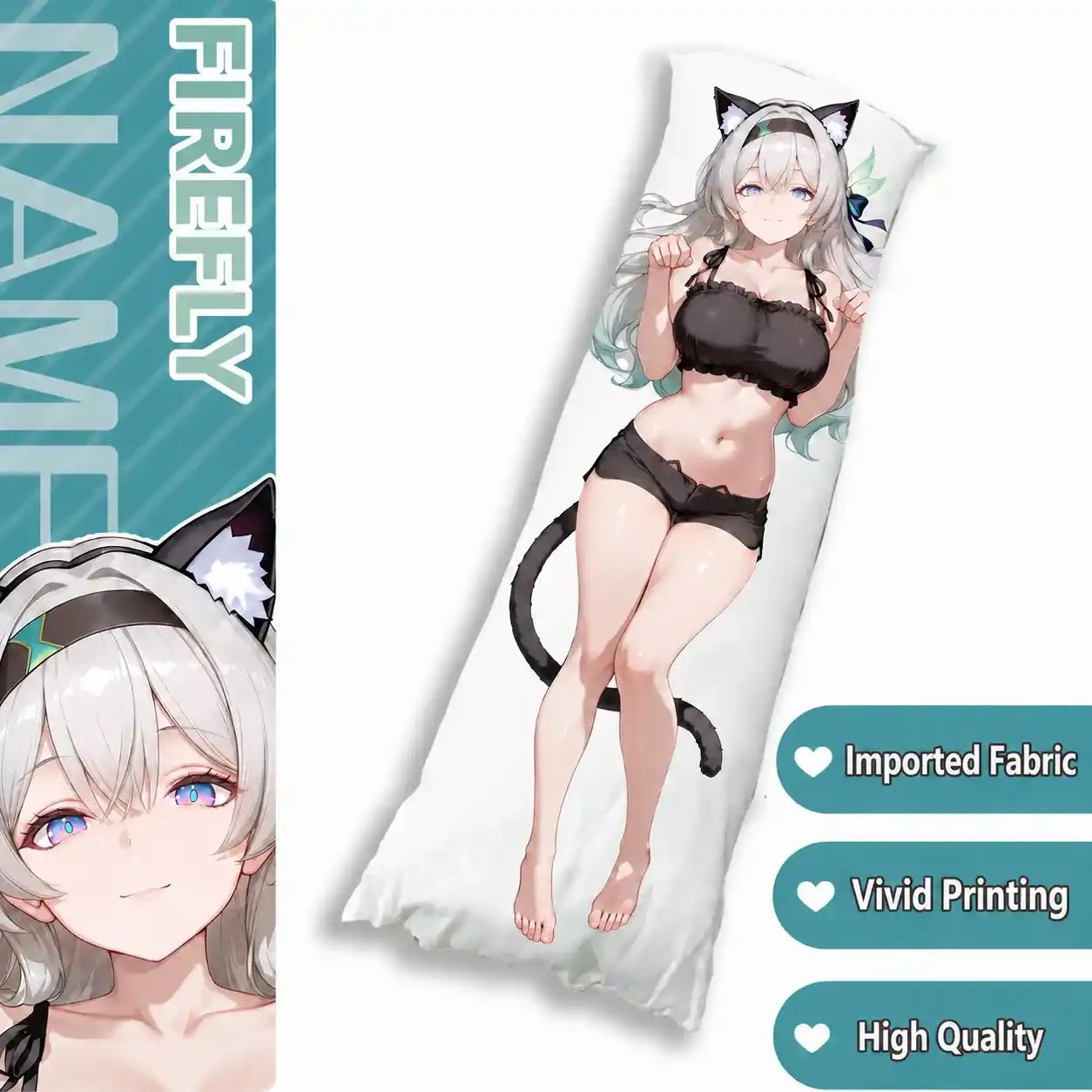 Dakimakura Anime Art Firefly - Honkai Star Rail Pillow Cover Only Premium Version By Otaku Kingdom