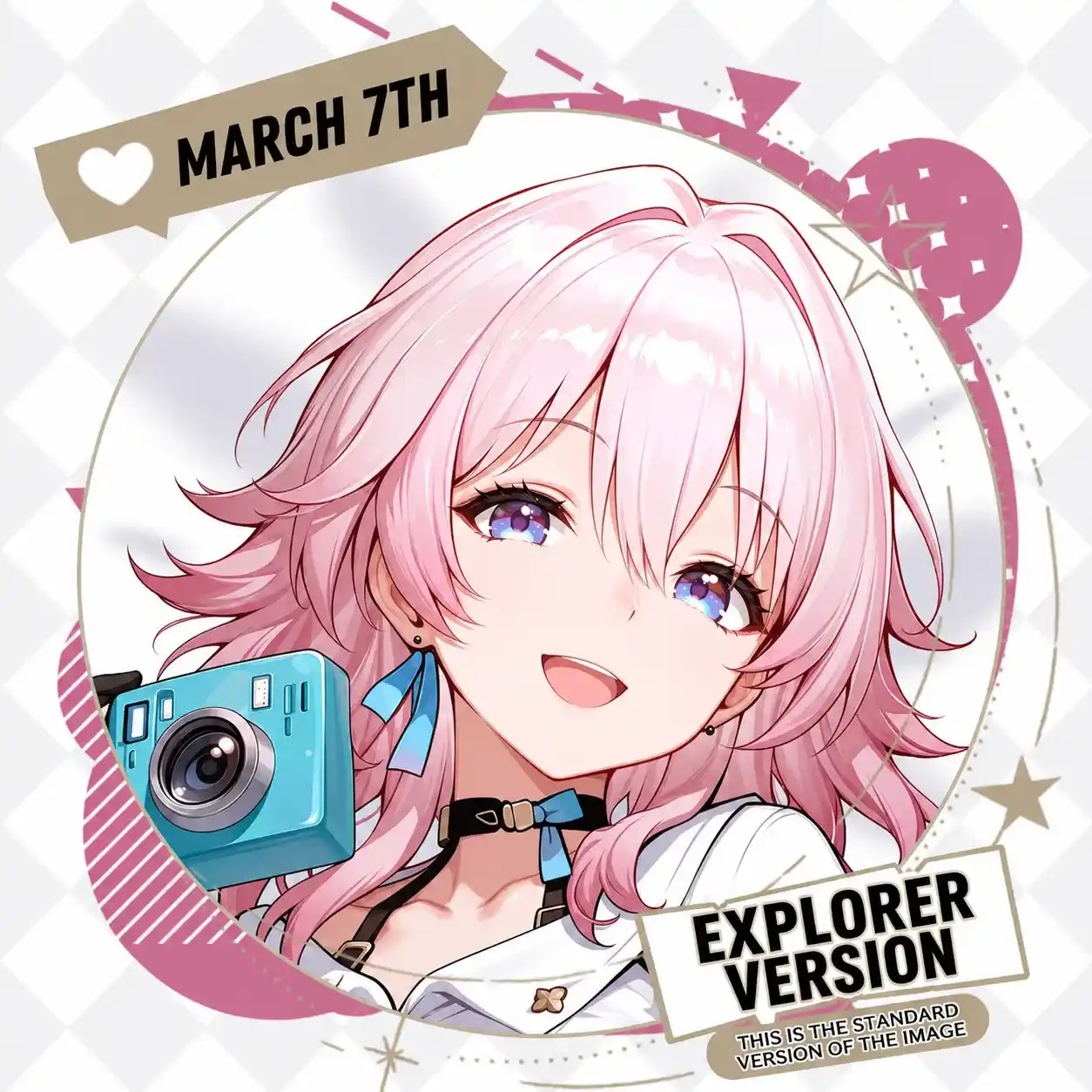 Dakimakura Anime Art March 7th - Honkai Star Rail Pillow Cover Only Premium Version By Otaku Kingdom