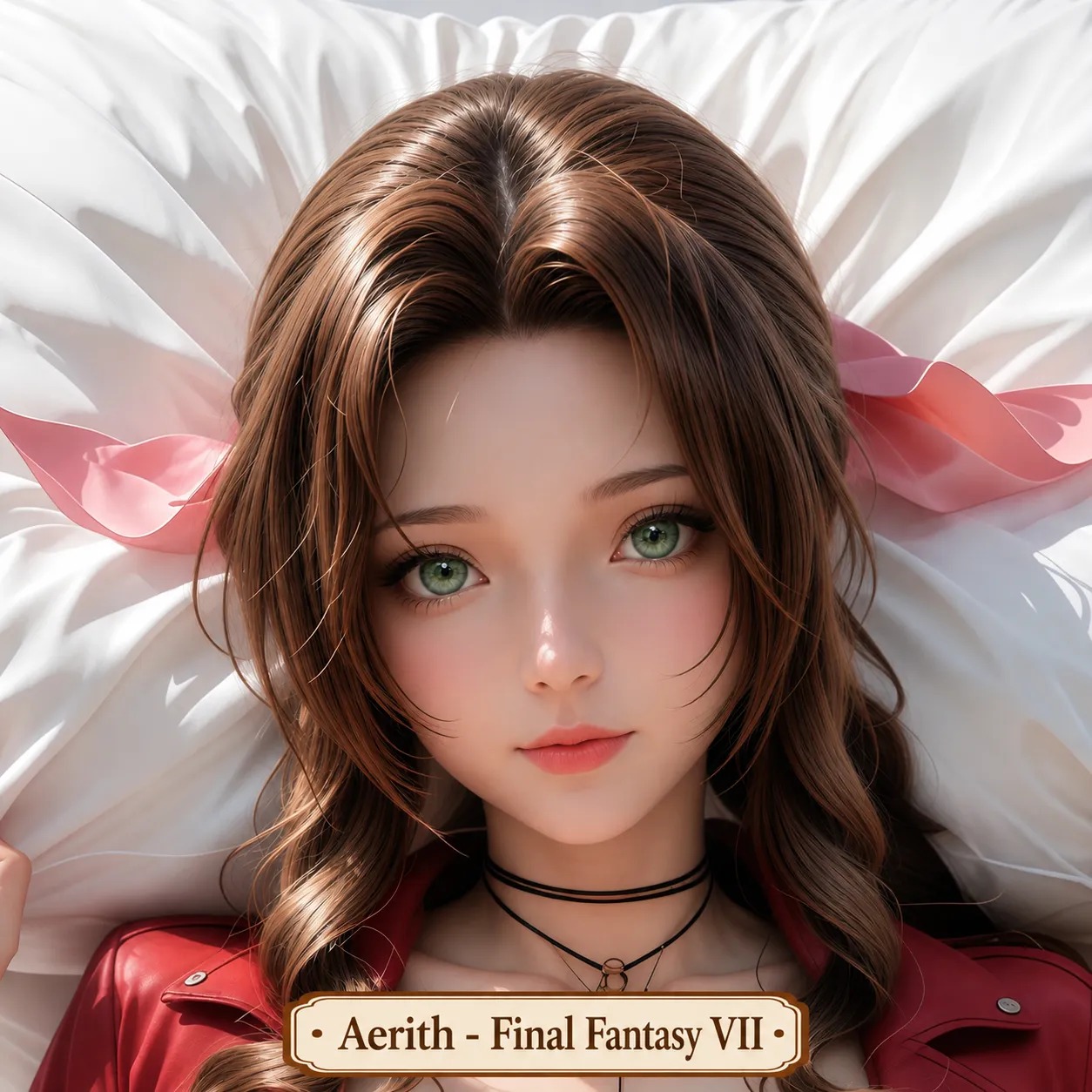 Dakimakura 3D Art Aerith Gainsborough - Final Fantasy VII Pillow Cover Only Premium Version By Otaku Kingdom