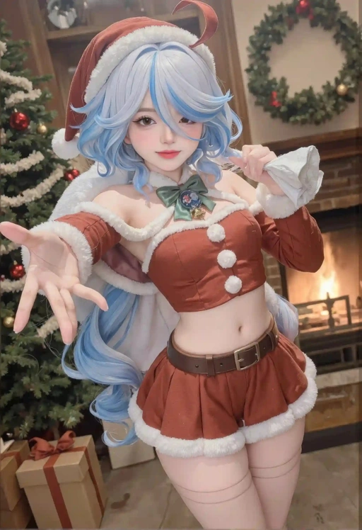 Image of AI Cosplayer Christmas Party - Genshin Impact R18 Collection – 43 Ultra HD Explicit Images + 4 Lewd Short Videos (Uncensored)