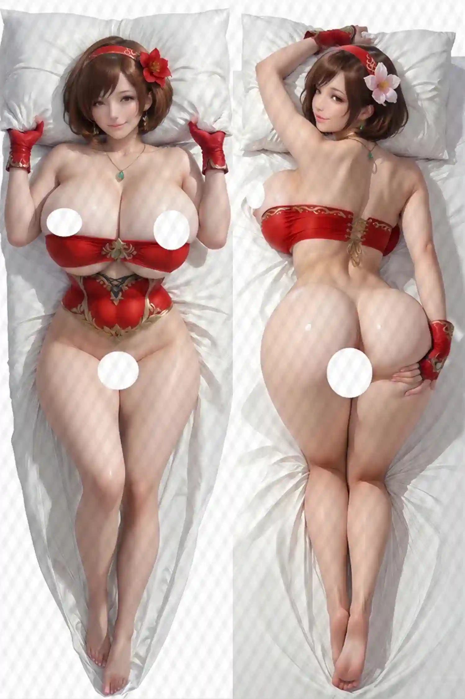 Dakimakura 3D Art Pillow Cover Only Sun Shangxiang - Dynasty Warriors 9 By Otaku Kingdom
