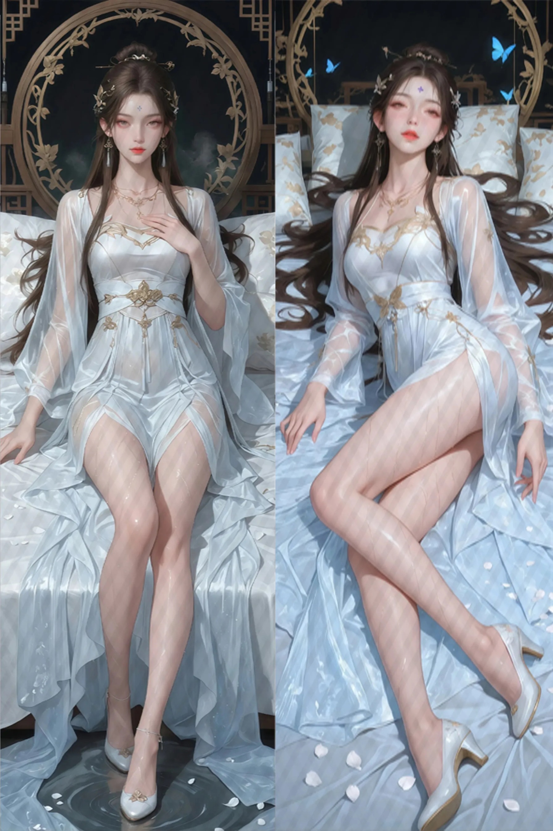 Dakimakura 3D Art Pillow Cover Only Qing Yi - Perfect World / Wan Mei Shijie By Otaku Kingdom