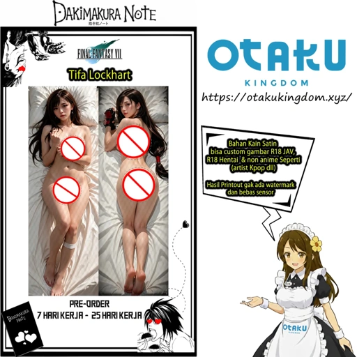Image of Dakimakura 3D Art Tifa Lockhart R18 Yabai Realistic Ver. - Final Fantasy VII Pillow Cover Only Or + Pillow Core By Otaku Kingdom