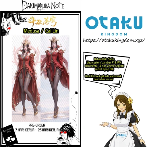 Image of Sarung Bantal Dakimakura 3D Art Medusa / Cai Lin v1 Ver. - Battle Through The Heavens  Pillow Cover Only Or + Pillow Core By Otaku Kingdom
