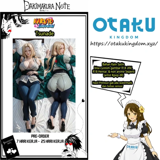 Image of Sarung Bantal Dakimakura 3D Art Tsunade - Naruto Pillow Cover Only Or + Pillow Core By Otaku Kingdom
