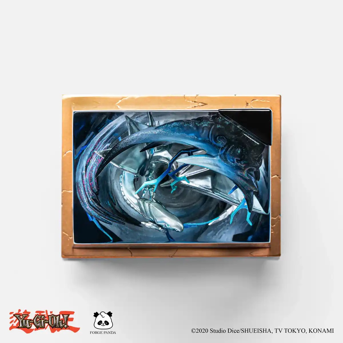 Blue-Eyes White Dragon 3D Crystal Diorama Led Lamp Figure - Yugioh Design By Forge Panda X Dwarf Factory