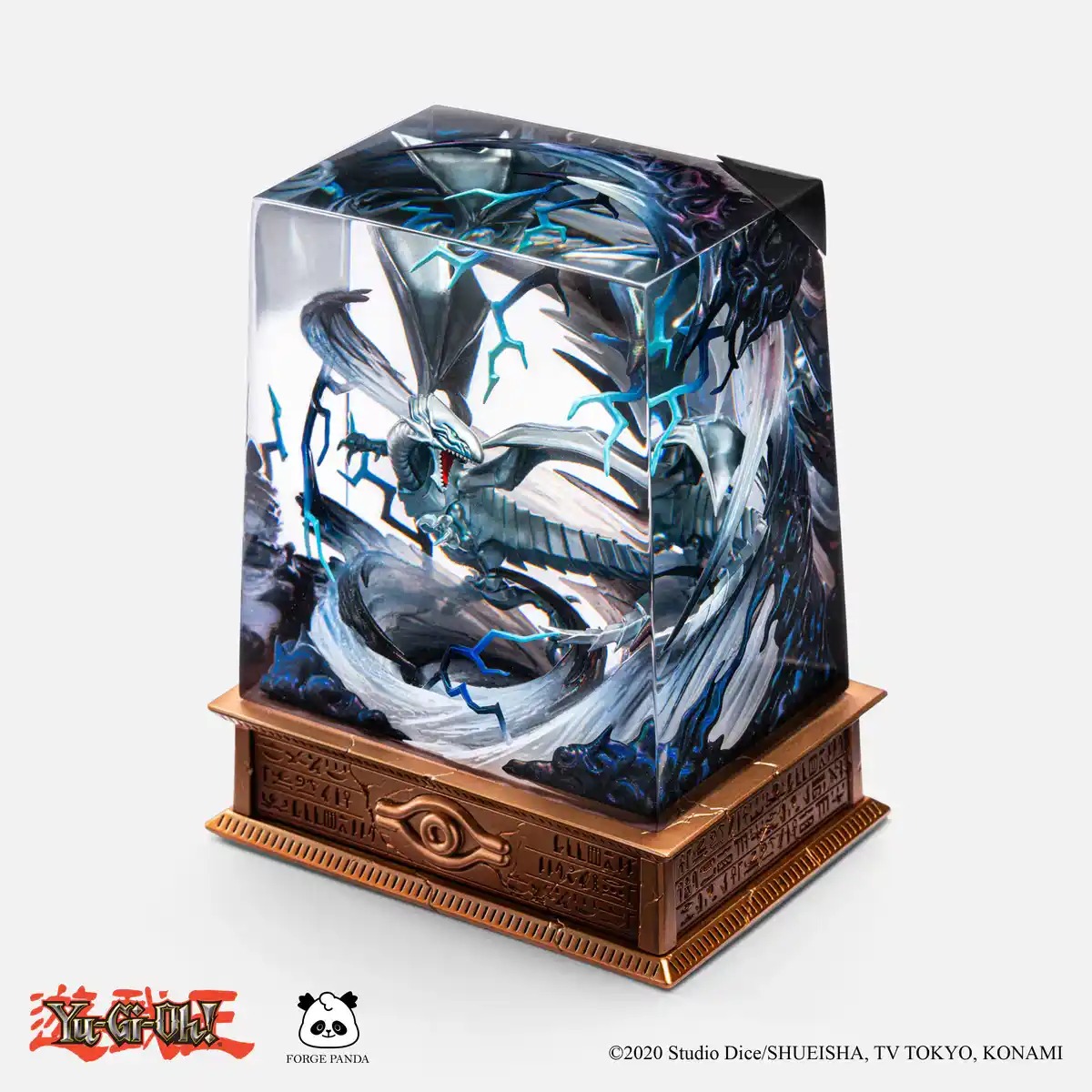 Blue-Eyes White Dragon 3D Crystal Diorama Led Lamp Figure - Yugioh Design By Forge Panda X Dwarf Factory