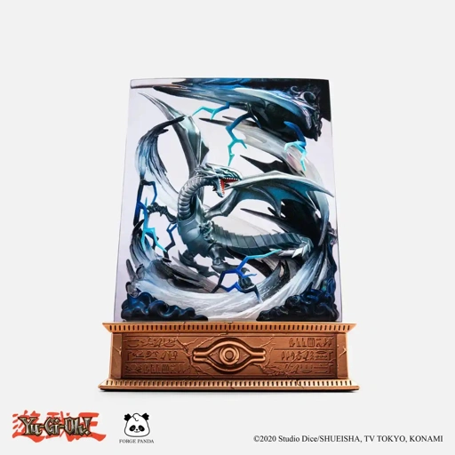 Image of Blue-Eyes White Dragon 3D Crystal Diorama Led Lamp Figure - Yugioh Design By Forge Panda X Dwarf Factory