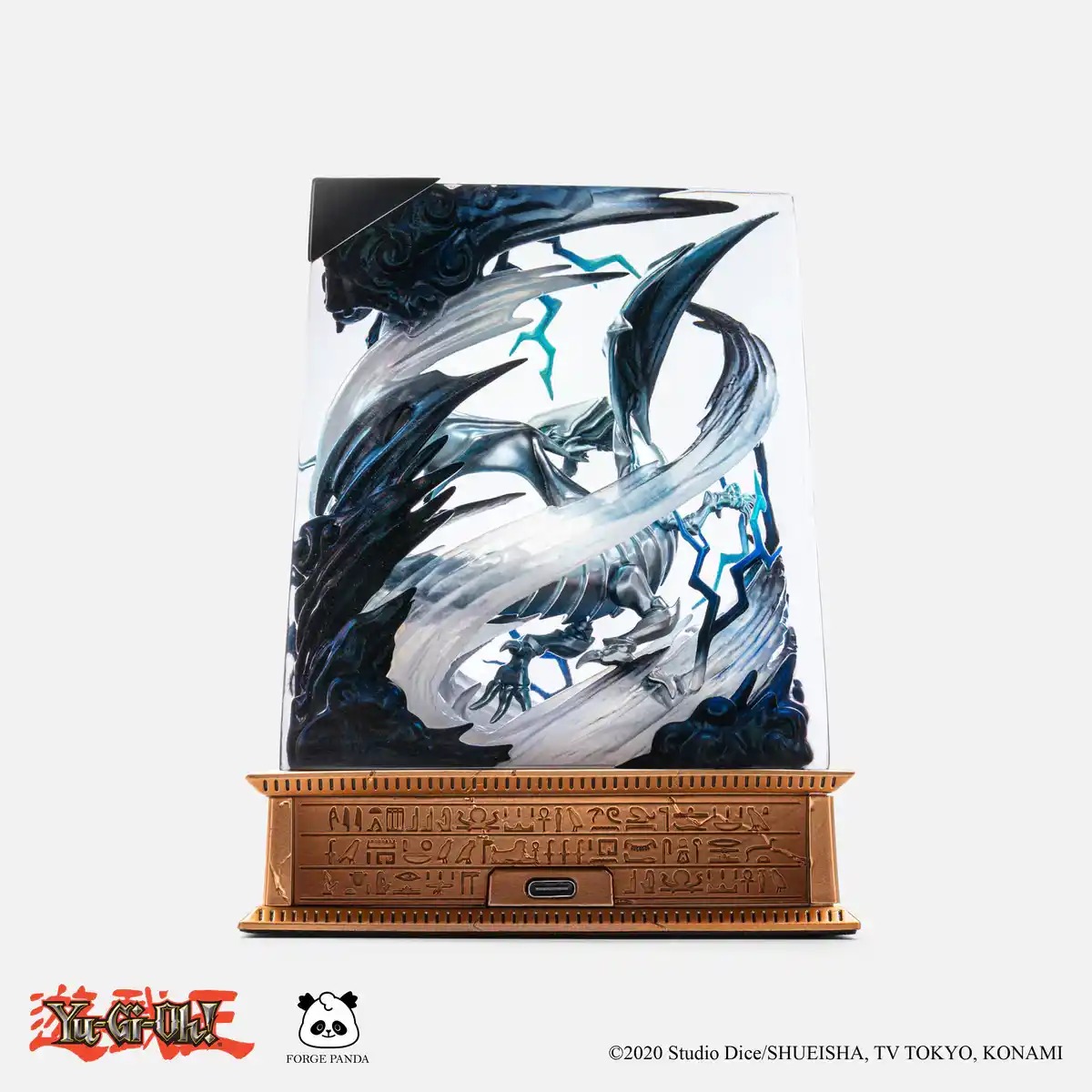 Blue-Eyes White Dragon 3D Crystal Diorama Led Lamp Figure - Yugioh Design By Forge Panda X Dwarf Factory