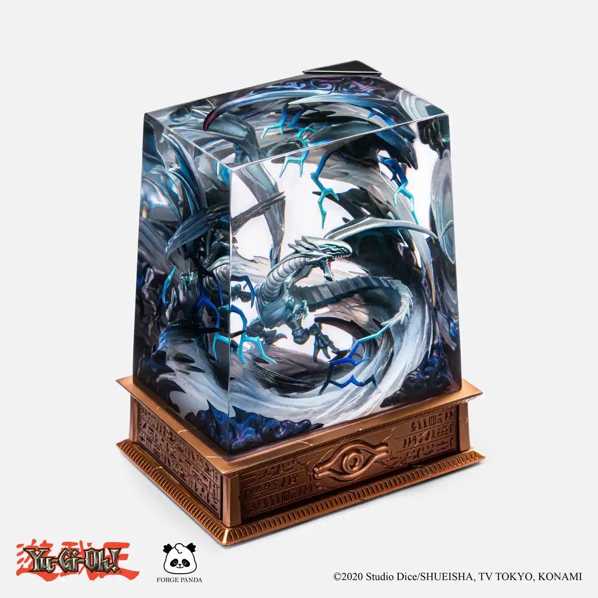 Blue-Eyes White Dragon 3D Crystal Diorama Led Lamp Figure - Yugioh Design By Forge Panda X Dwarf Factory