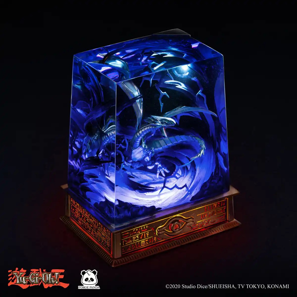 Blue-Eyes White Dragon 3D Crystal Diorama Led Lamp Figure - Yugioh Design By Forge Panda X Dwarf Factory