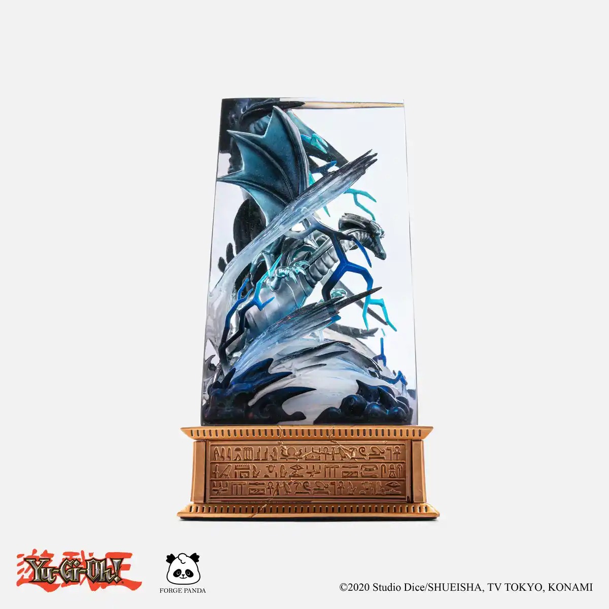 Blue-Eyes White Dragon 3D Crystal Diorama Led Lamp Figure - Yugioh Design By Forge Panda X Dwarf Factory