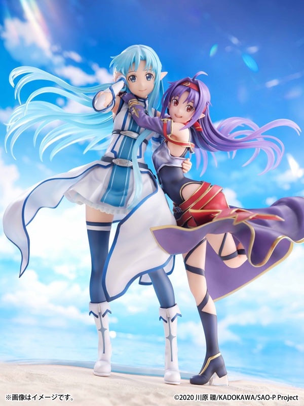 [Set of 2] Shibuya Scramble Scaled Figure 1/7 Yuuki & Asuna - Ending Ver. Sword Art Online By eStream