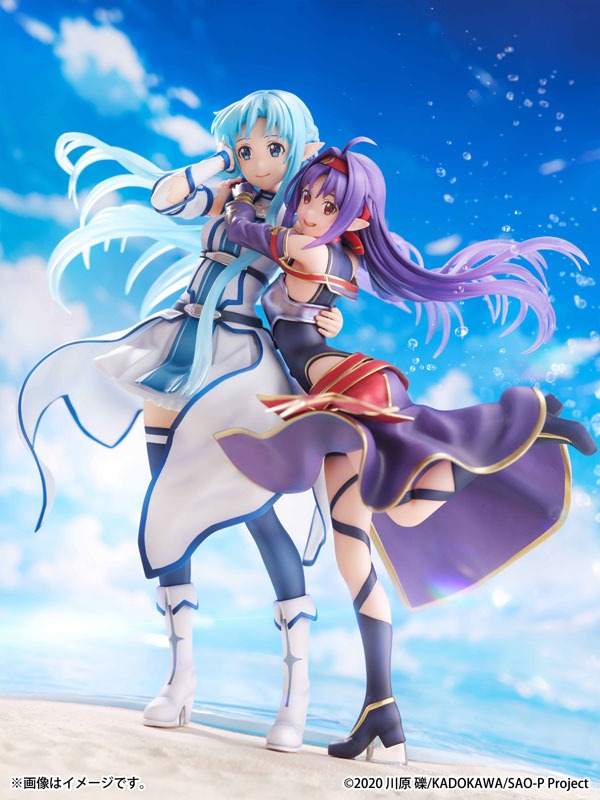[Set of 2] Shibuya Scramble Scaled Figure 1/7 Yuuki & Asuna - Ending Ver. Sword Art Online By eStream