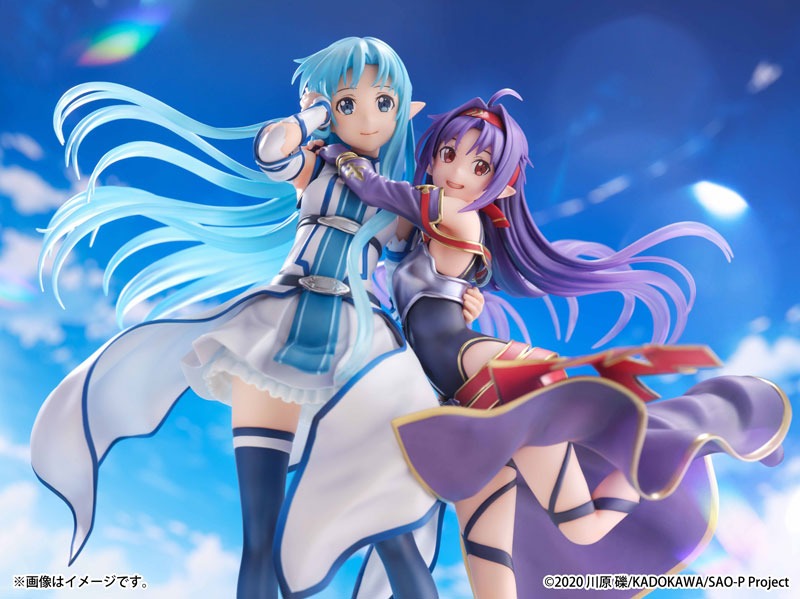 [Set of 2] Shibuya Scramble Scaled Figure 1/7 Yuuki & Asuna - Ending Ver. Sword Art Online By eStream