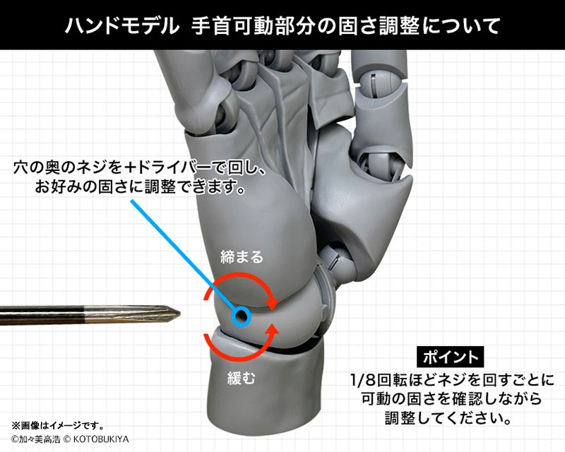 Action Figure Artist Support Item Hand Model Men's/R - Pale Orange Ver. (Re-Release) By Kotobukiya