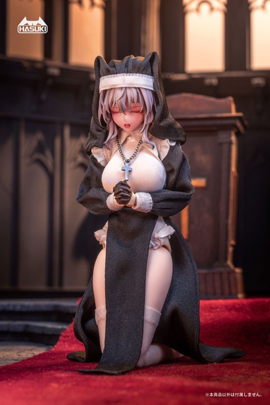 Doll Costume CS017 Nun Outfit A for 1/10 - 1/12 Action Figure By HASUKI