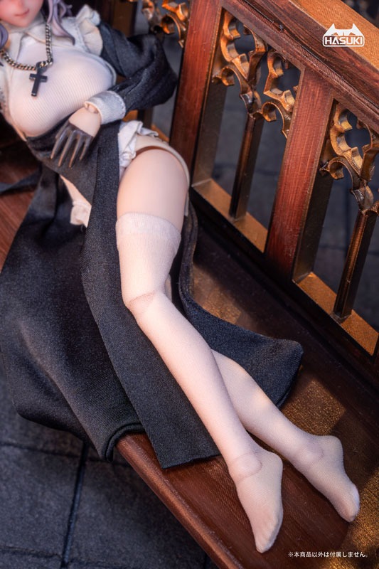 Doll Costume CS017 Nun Outfit A for 1/10 - 1/12 Action Figure By HASUKI