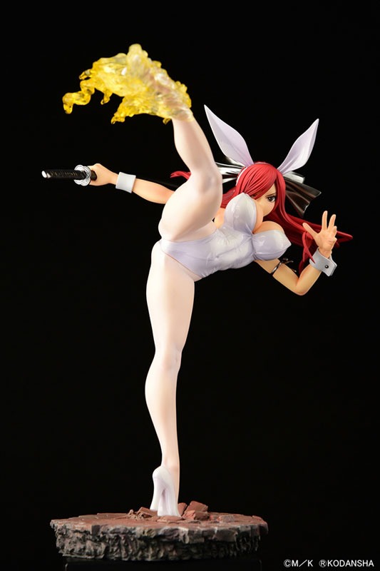 Scaled Figure 1/6 Erza Scarlet - High Kick White Bunny Ver. Fairy Tail By OrcaToys