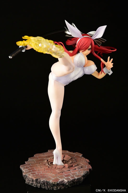 Scaled Figure 1/6 Erza Scarlet - High Kick White Bunny Ver. Fairy Tail By OrcaToys