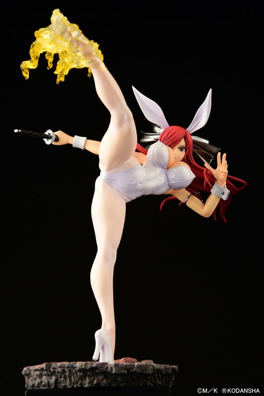 Scaled Figure 1/6 Erza Scarlet - High Kick White Bunny Ver. Fairy Tail By OrcaToys