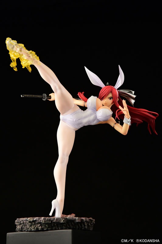 Scaled Figure 1/6 Erza Scarlet - High Kick White Bunny Ver. Fairy Tail By OrcaToys