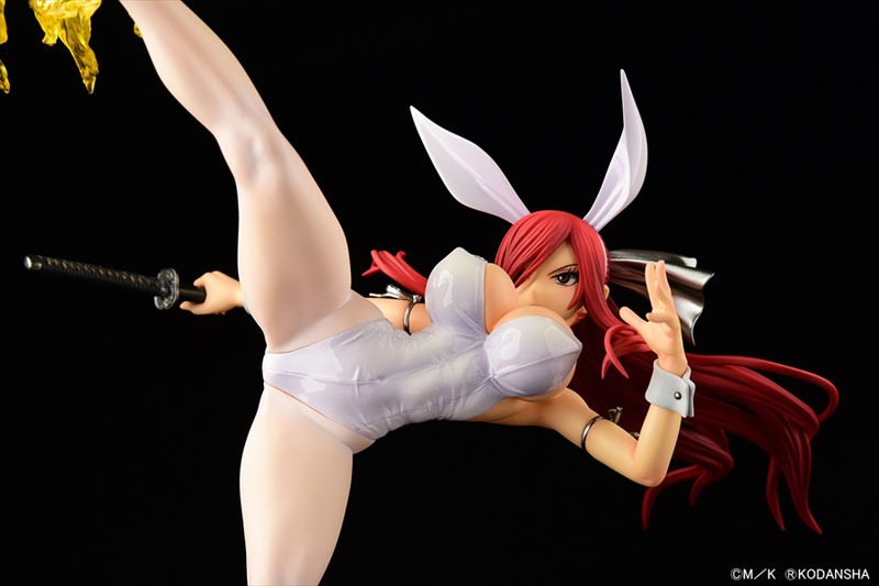 Scaled Figure 1/6 Erza Scarlet - High Kick White Bunny Ver. Fairy Tail By OrcaToys