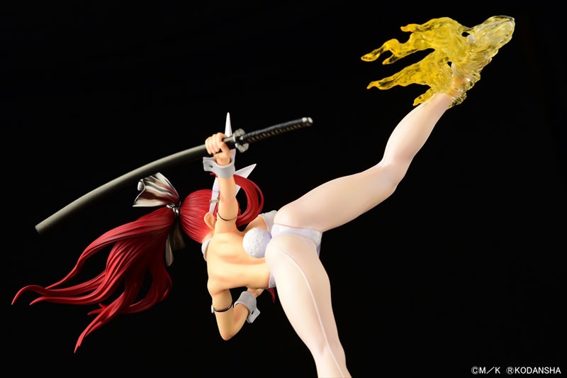 Scaled Figure 1/6 Erza Scarlet - High Kick White Bunny Ver. Fairy Tail By OrcaToys